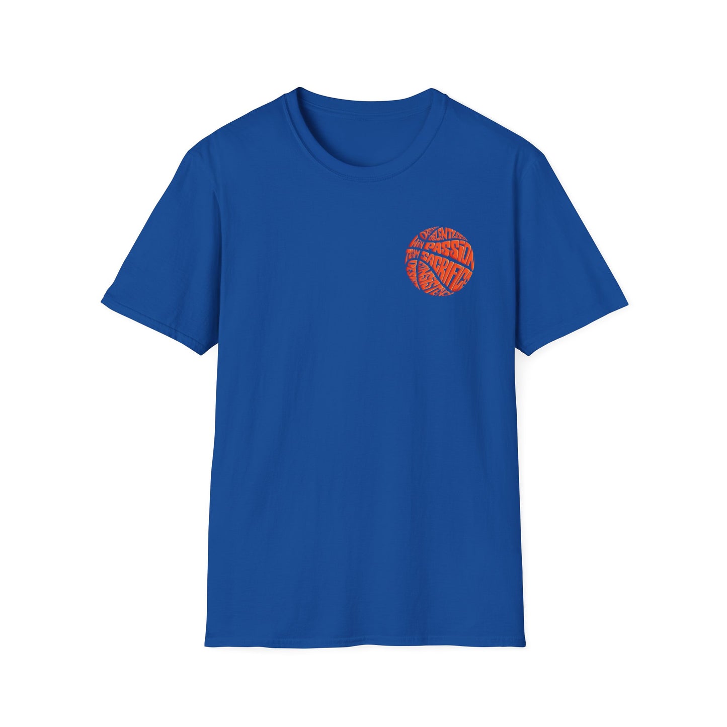 BasketBall Orange Word Art Tee — BasketBall Passion Graphic T-Shirt