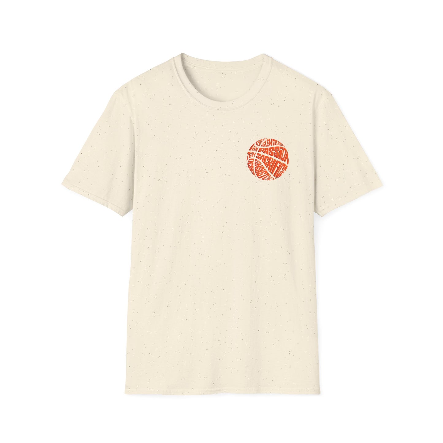 BasketBall Orange Word Art Tee — BasketBall Passion Graphic T-Shirt