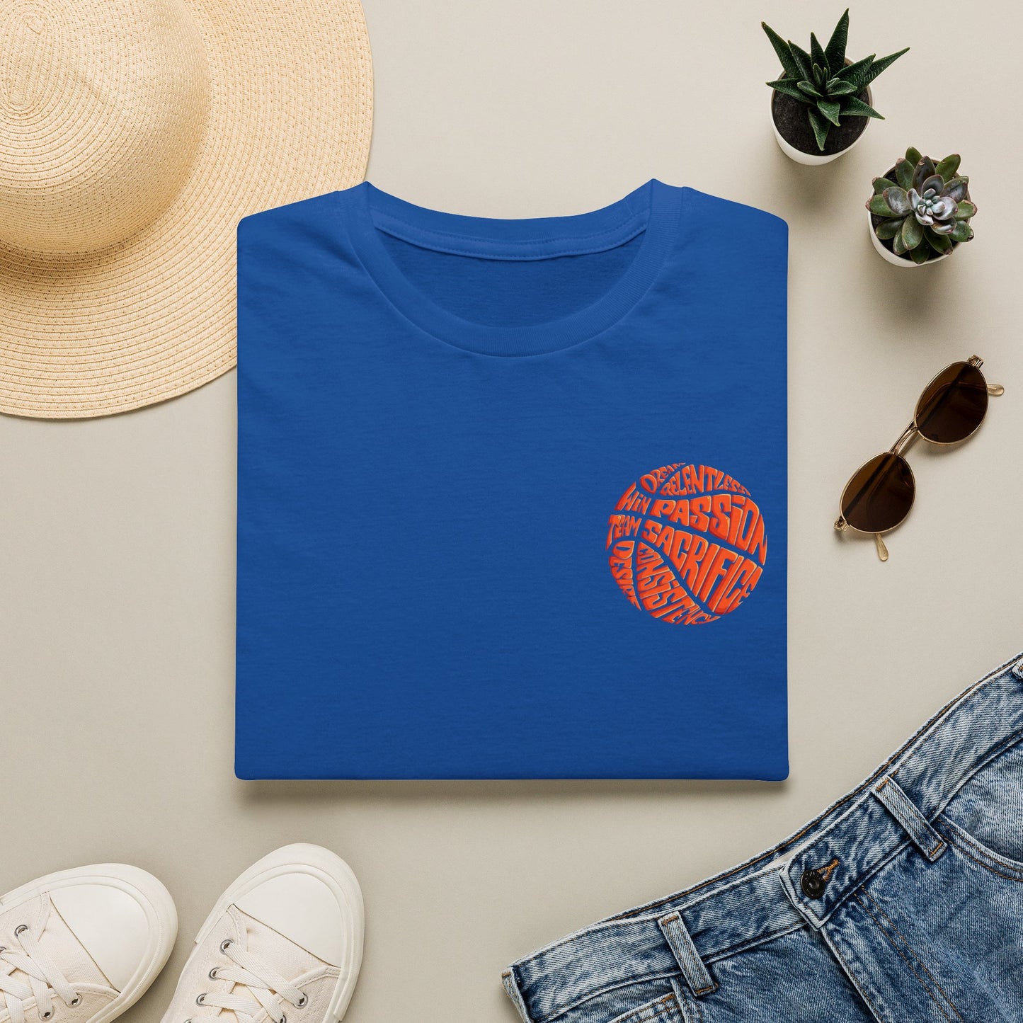BasketBall Orange Word Art Tee — BasketBall Passion Graphic T-Shirt